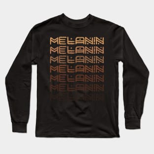 Melanin shades africa lettering Long Sleeve T-Shirt